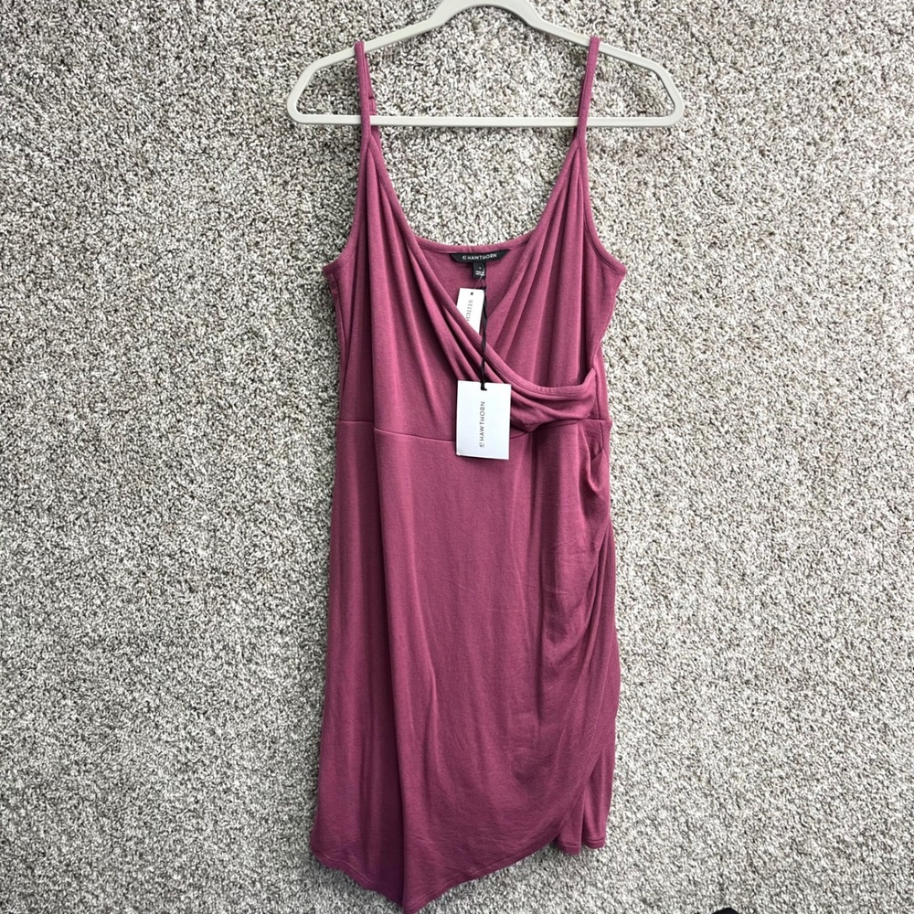 41 Hawthorn Dress Women's Large Magenta Fraidy Knit Surplice NEW